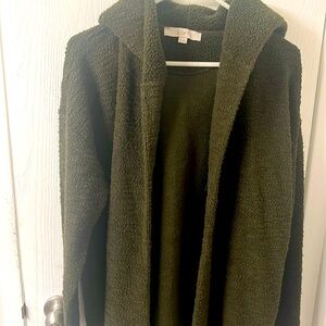 Loft Green Sweater with Hood